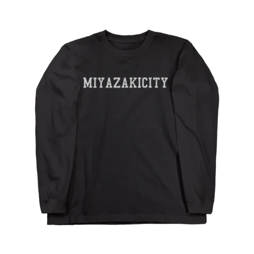 Miyazakicity white ロングスリーブTシャツ