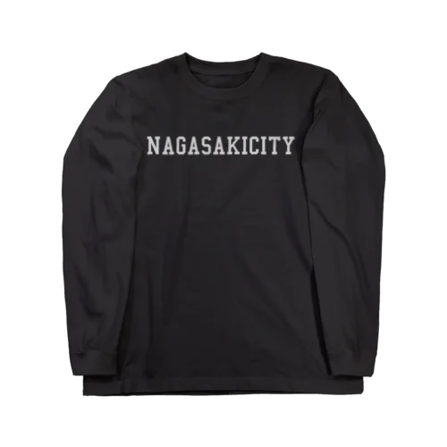 Nagasakicity white ロングスリーブTシャツ