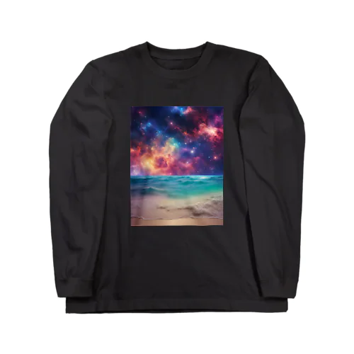 宇宙と海 ロングスリーブTシャツ