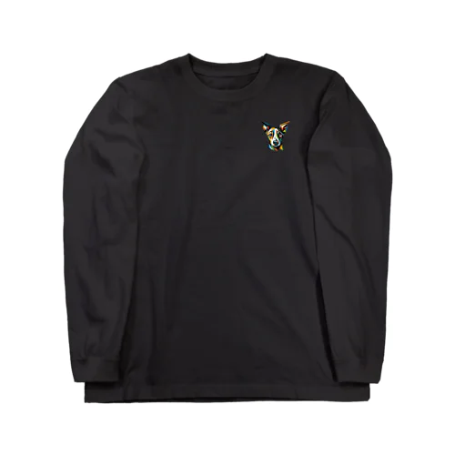 カラフルアート絵の犬 Long Sleeve T-Shirt