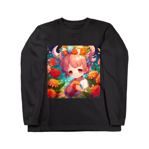 デーモンプリンセスは、お花がお好き💗 ロングスリーブTシャツ