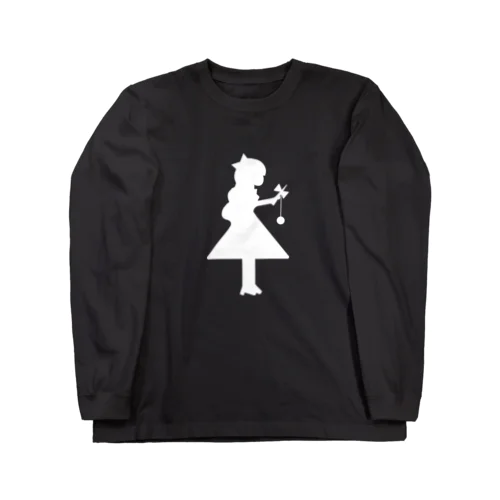 けん玉GIRL(白) ロングスリーブTシャツ