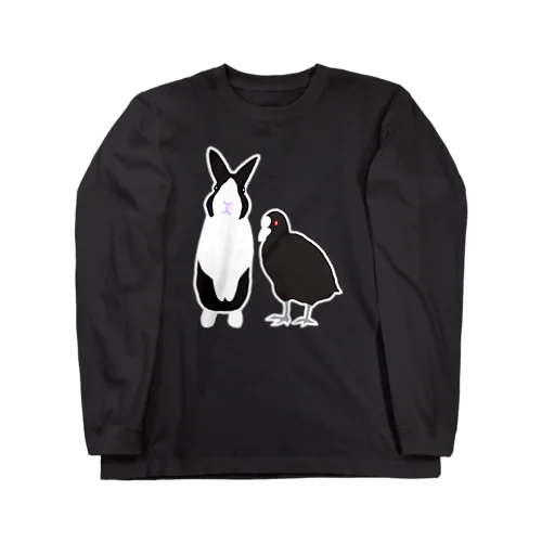 ダッチうさぎ(立)とオオバン Long Sleeve T-Shirt