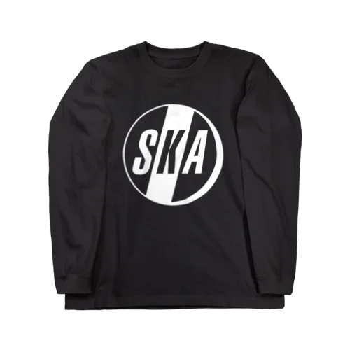 NEW WAVE SKA/White Print Long Sleeve T-Shirt