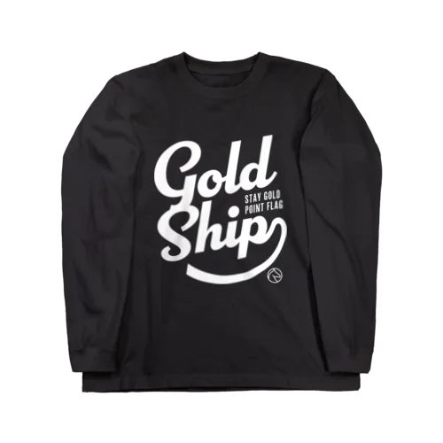 ゴールドシップ（タイポグラフィWHITE） Long Sleeve T-Shirt