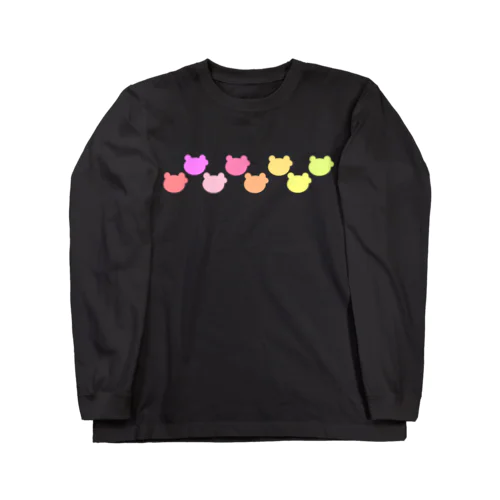 シルエットのかえるさん（パステルカラー） Long Sleeve T-Shirt