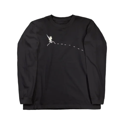 ちくちくお裁縫ウサギ Long Sleeve T-Shirt