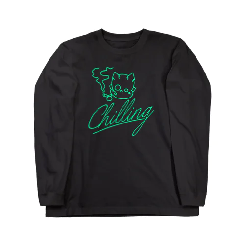 chilling DEVL(blue green) Long Sleeve T-Shirt