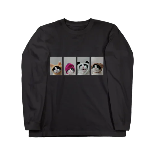 はちわれ猫の証明写真 Long Sleeve T-Shirt