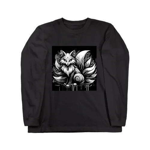 🦊モノトーン九尾🦊 Long Sleeve T-Shirt