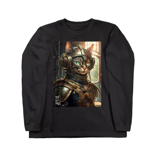 スチームパンクな世界の王国騎士団の猫騎士 Long Sleeve T-Shirt