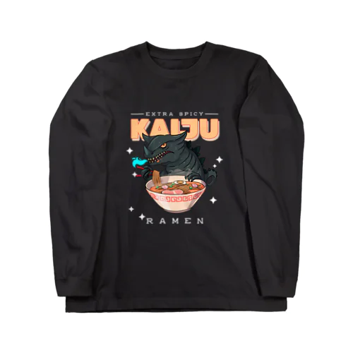 レトロアニメ怪獣ラーメン  ロングスリーブTシャツ