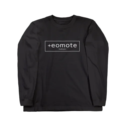 eomoteのシンプルなロゴ（囲い文字）が入った長袖Ｔシャツ（黒） Long Sleeve T-Shirt