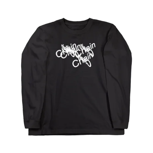 ChainバグTシャツA（白プリント） Long Sleeve T-Shirt