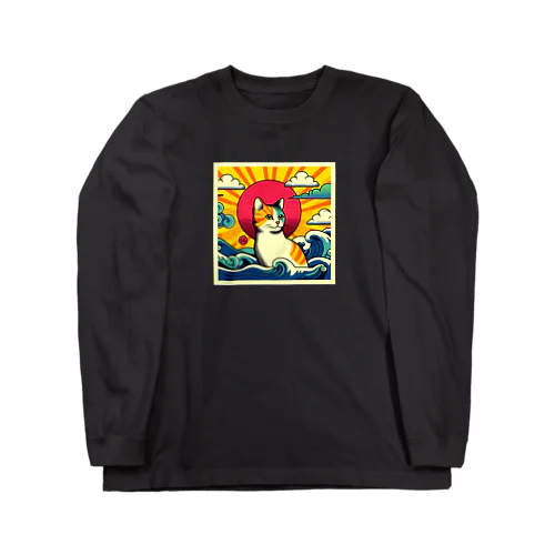 浮世絵_猫POP Long Sleeve T-Shirt