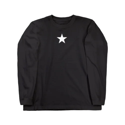 BLACK STAR REVIVAL-GTO STAR リバイバル-(白星・ワンスター)白バージョンTシャツ ロングスリーブTシャツ