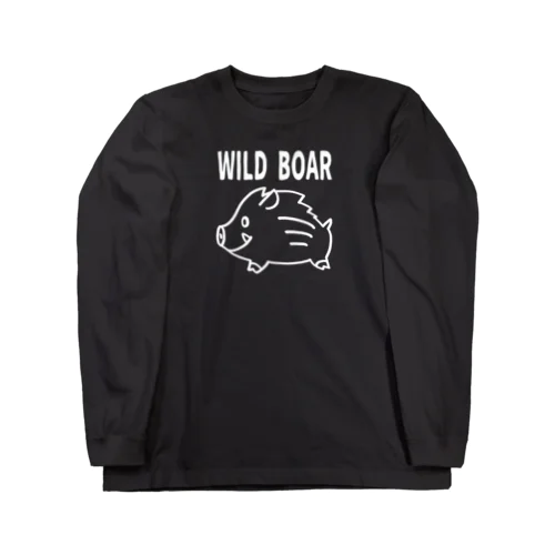 「WILD BOAR」白線 ロングスリーブTシャツ