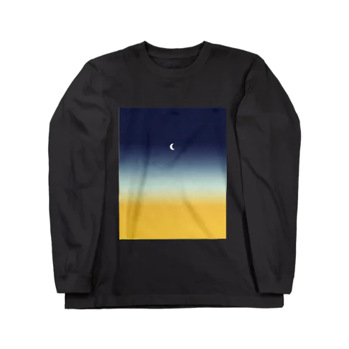 「moon」ロンT 黒 Long Sleeve T-Shirt