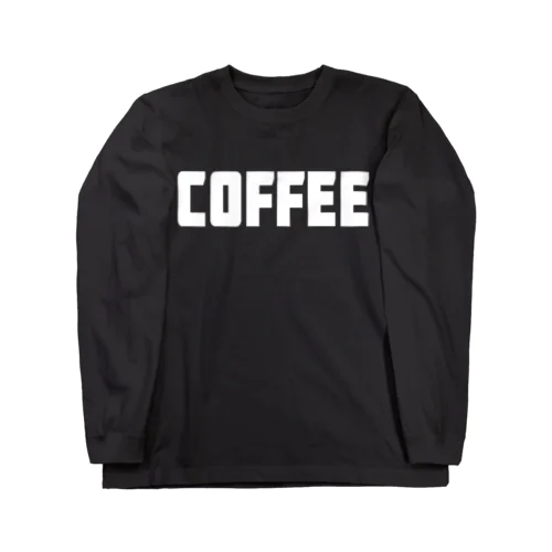 Coffee コーヒー シンプルBIGロゴ ストリートファッション（B） ロングスリーブTシャツ