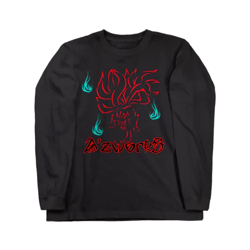 九尾之狐(赤プリント) Long Sleeve T-Shirt