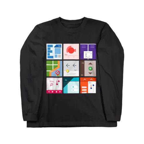 九字（濃い色用） Long Sleeve T-Shirt