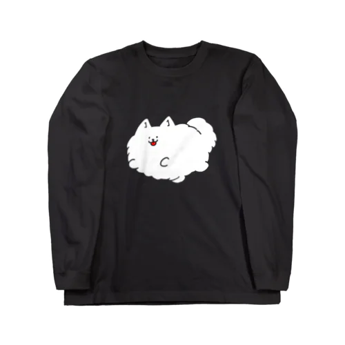 白い犬 カラー Long Sleeve T-Shirt