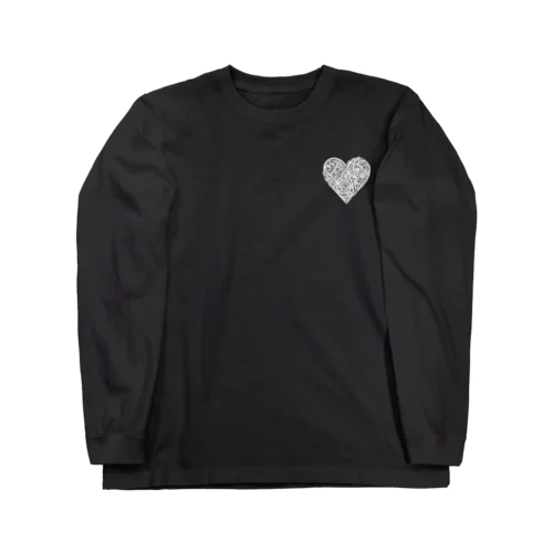 Heart black ロングスリーブTシャツ