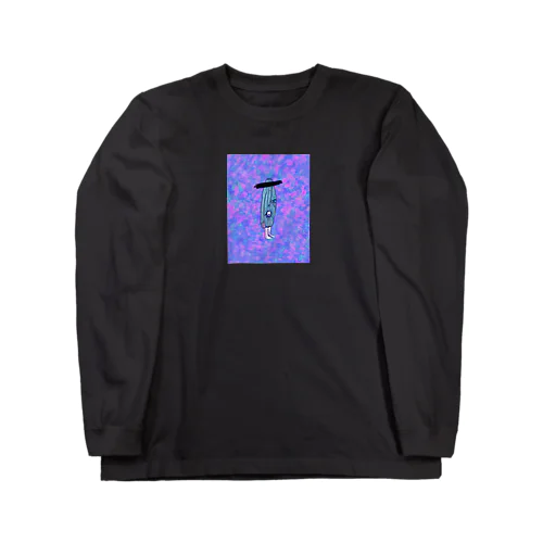 だれ（青系） Long Sleeve T-Shirt