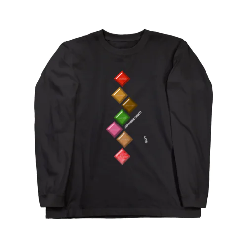 JAPANESE CHOCOLATE-Zigzag Long Sleeve T-Shirt