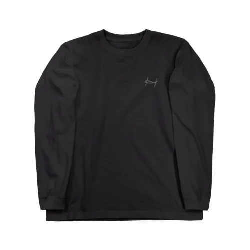 黒の歩くはりねずみのハリー Long Sleeve T-Shirt