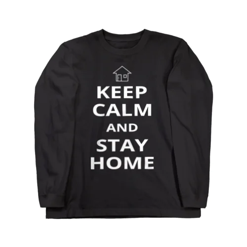 Keep Calm and Stay Home ロングスリーブTシャツ