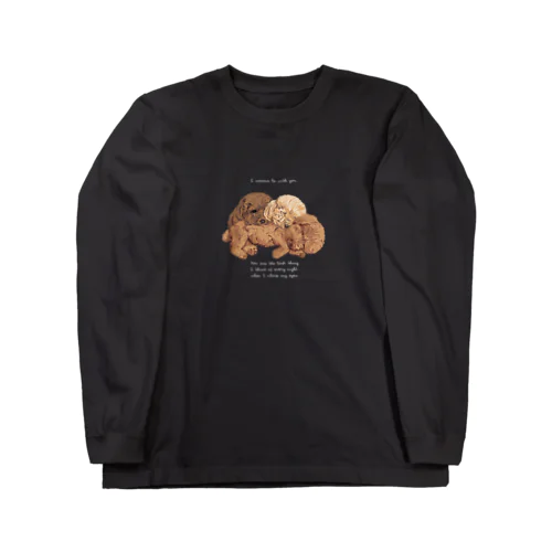 🐩puppy toypoodle文字White ver. Long Sleeve T-Shirt