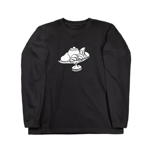 プリン・ア・ラ・モード　モノクロ Long Sleeve T-Shirt