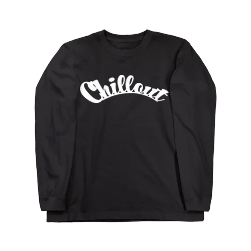 Chilloutロゴ〈白〉 ロングスリーブTシャツ