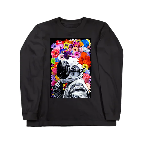 ASTRONAUT and FLOWERS Long Sleeve T-Shirt