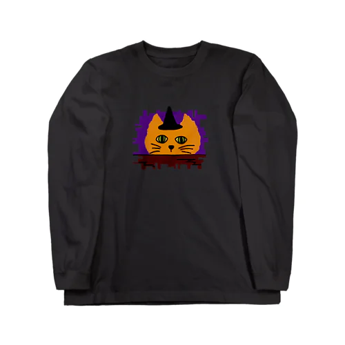 ハロウィンねこ ロングスリーブTシャツ