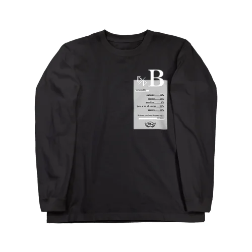 B型★モノクロ Long Sleeve T-Shirt