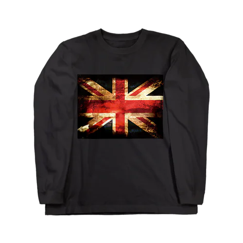 GRUNGE-flag_UK ロングスリーブTシャツ