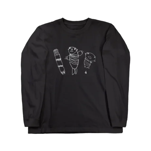 さんにんぐみ　白ライン Long Sleeve T-Shirt