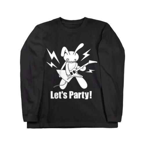 Let's party! （ホワイトプリント） ロングスリーブTシャツ