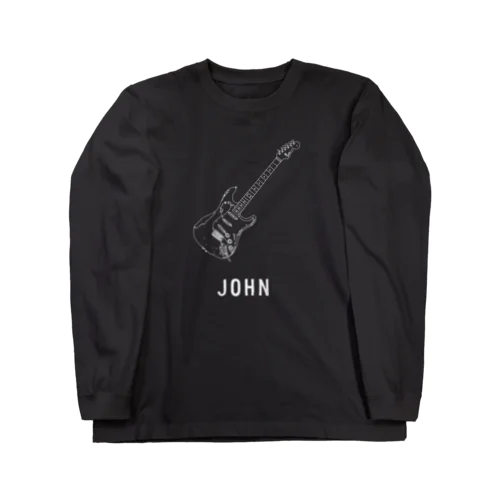 JOHN -white line- Long Sleeve T-Shirt