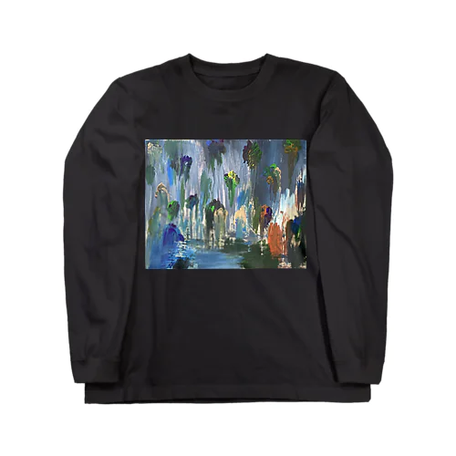 絵画 「 流れ落ちる塊 」 Long Sleeve T-Shirt