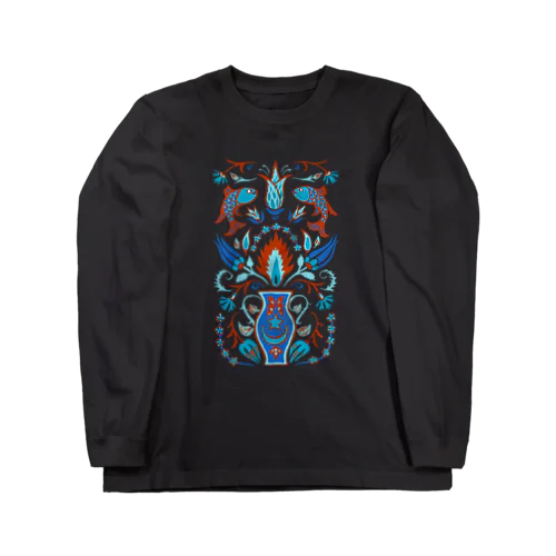 🇹🇷トルコのイズニックタイル【ターコイズ】 Long Sleeve T-Shirt