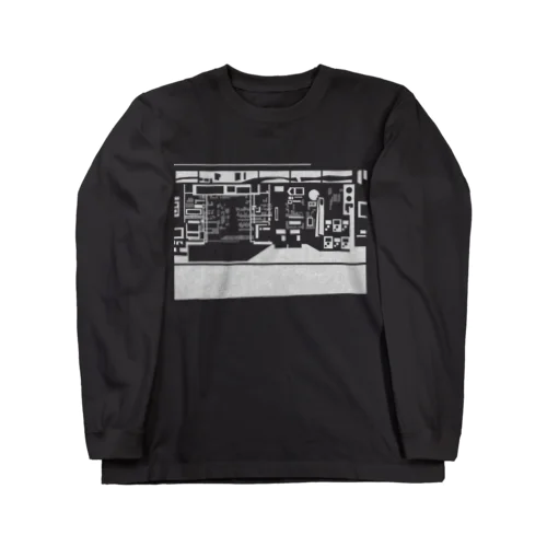 コンビニ柄【白】 Long Sleeve T-Shirt