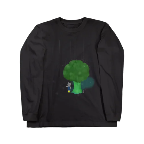 ブロッコリーで雨宿り Long Sleeve T-Shirt