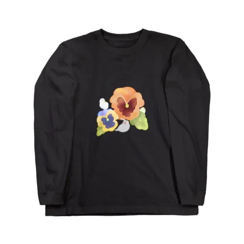 パンジーとインコ Long Sleeve T-Shirt