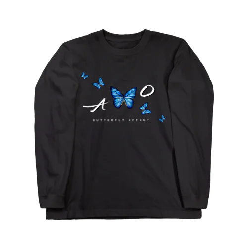 青い蝶　butterfly effect ロングスリーブTシャツ