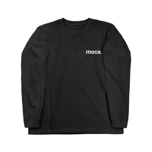 moca. ホワイトロゴ＆バックプリント（横顔美人1） Long Sleeve T-Shirt