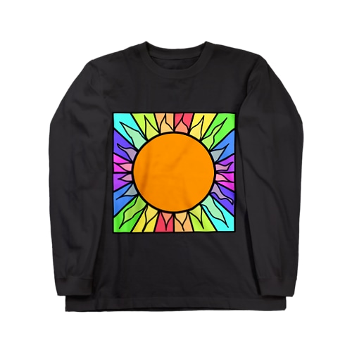 ステンドグラス 太陽 Long Sleeve T-Shirt