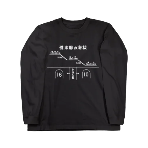  熊ノ平駅観光案内看板（下地無し）  ロングスリーブTシャツ